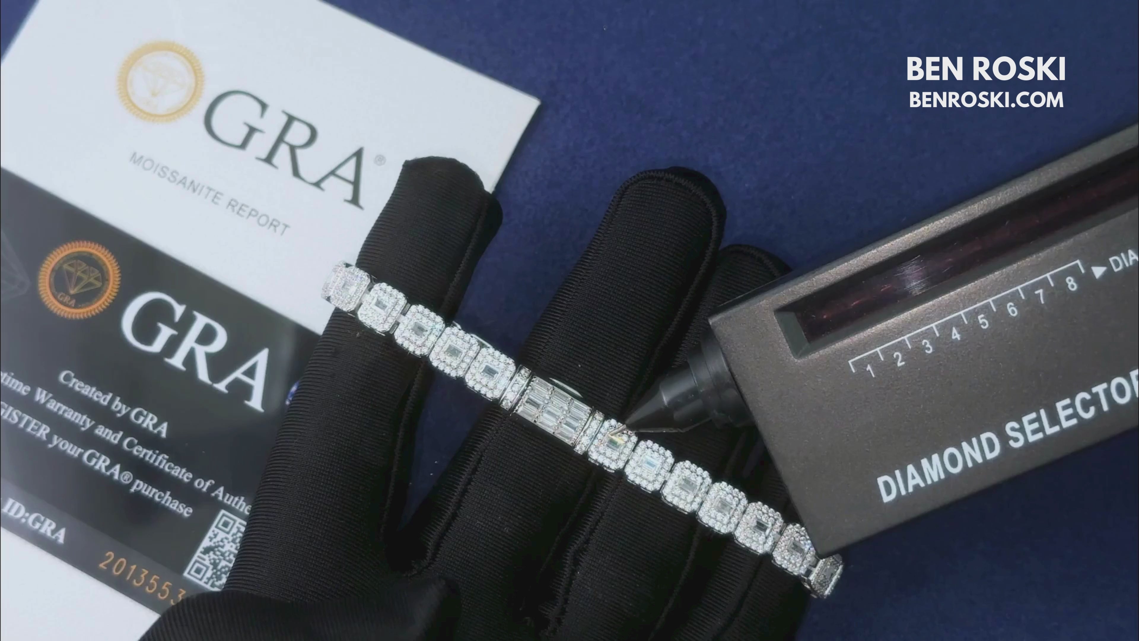 Square Moissanite Cluster Bracelet – 7" & 8" | 5MM | S925 Silver | Gold & Rose Gold Plated | GRA Certified