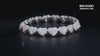 8MM Heart Moissanite Bracelet – 7-Inch / 8-Inch | Silver, Gold, or Rose Gold | GRA Certified