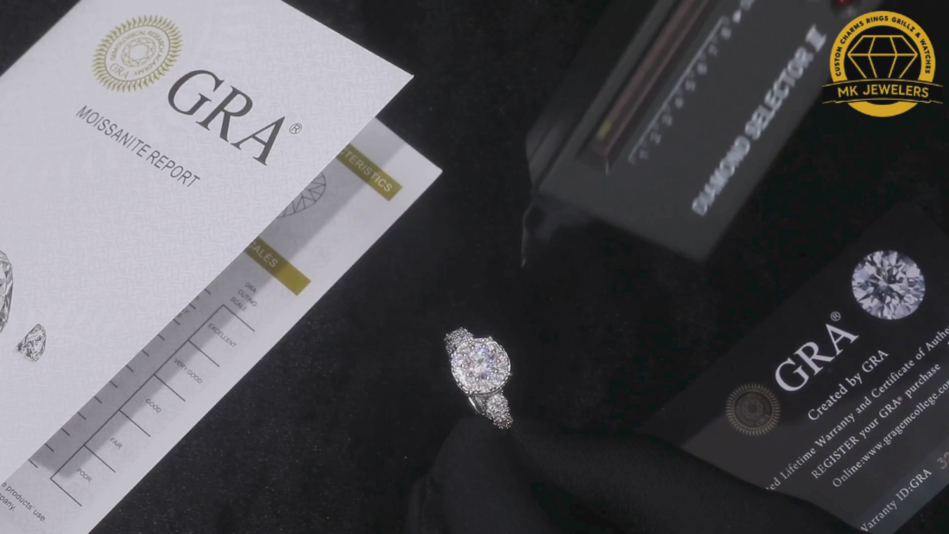 Halo Moissanite Engagement Ring – 12MM | 6.9g | S925 Silver, Gold & Rose Gold | VVS Moissanite | GRA Certified