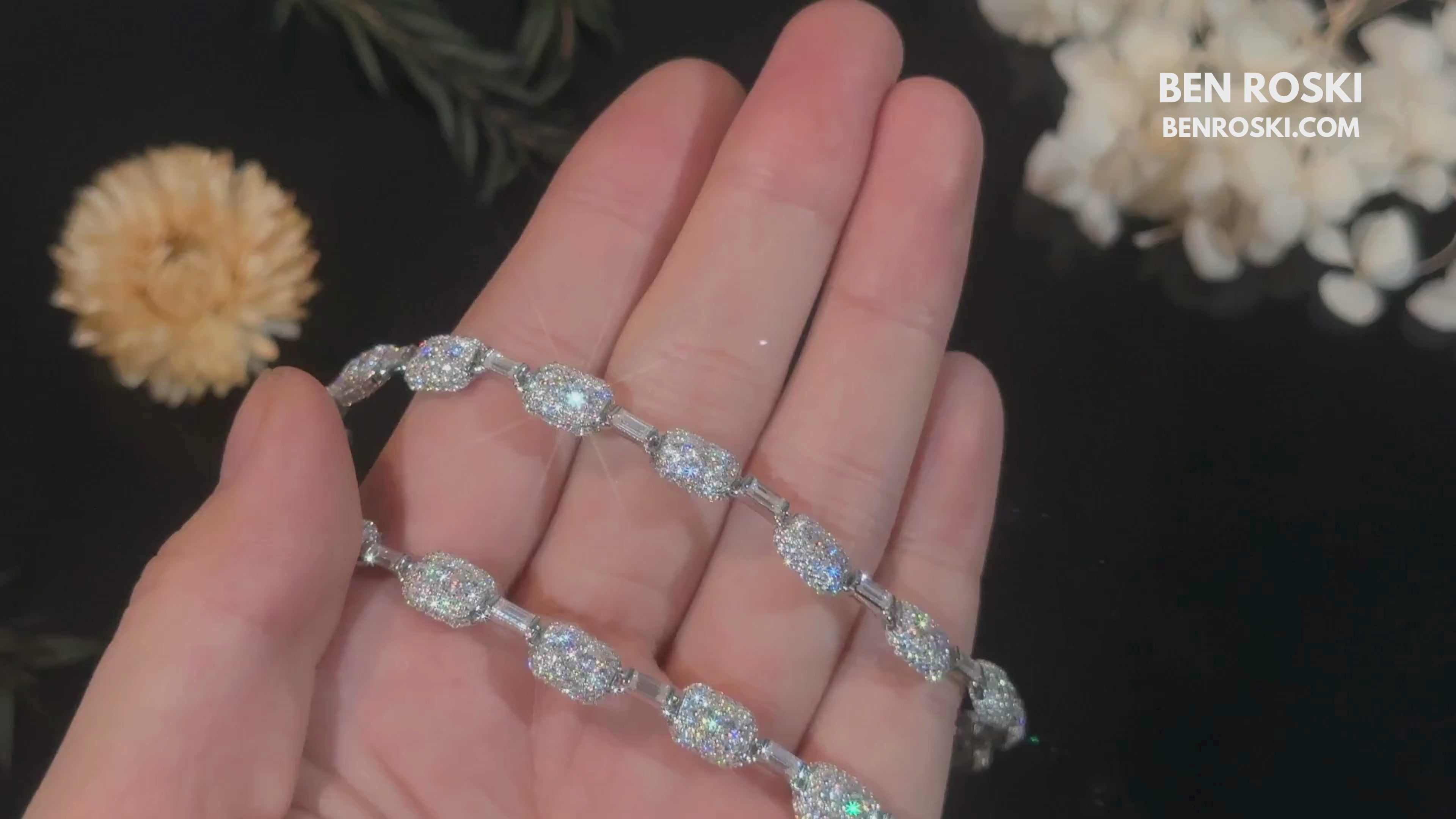 7MM Moissanite Cushion Link Chain Necklace – 24 Inch | 29.6g | S925 Silver, Gold, or Rose Gold | VVS D Color Stones | GRA Certified