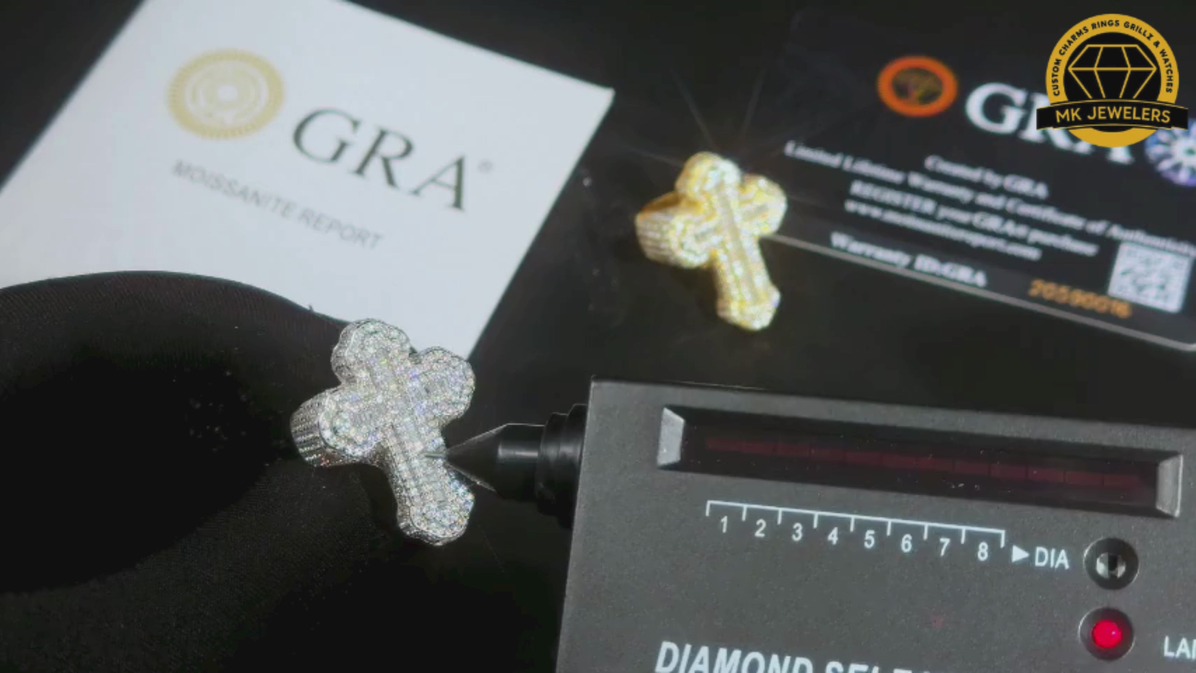 Cross Moissanite Ring – Sizes 8,9,10 &11 | 12.06g | S925 Silver, Gold, or Rose Gold | VVS Moissanite | GRA Certified